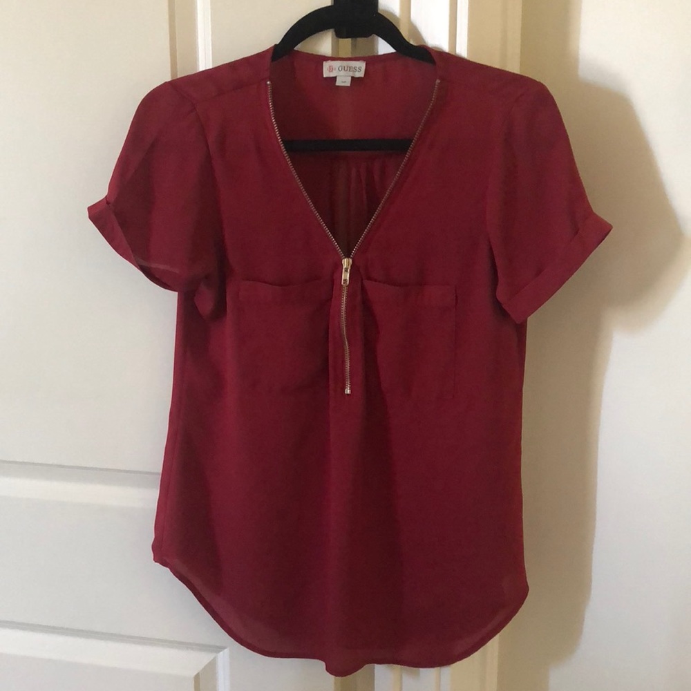 GUESS red blouse